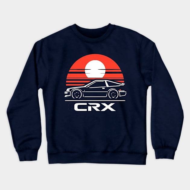 Honda CRX Crewneck Sweatshirt by TaevasDesign